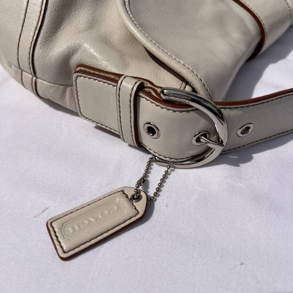 Vintage Coach Soho Ivory Off White Large Shoulder Bag Style 9248 - Picture 7 of 16